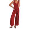 thumbnail image 1 of Pantalons pour Femmes Mode Décontractée Combinaison Longue à Bretelles Rouge m, 1 of 8
