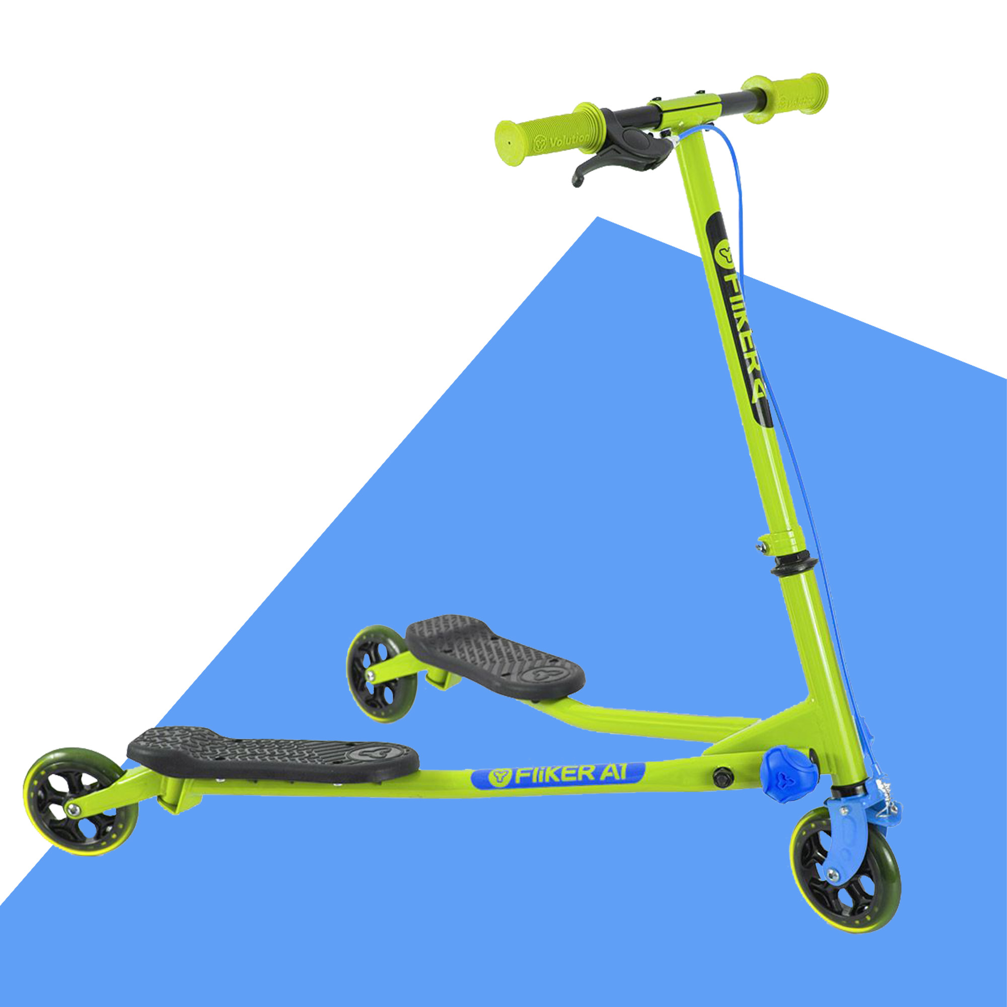 Yvolution Y Fliker Air A1 | 3 Wheel Drift Scooter for Kids Child 5-8 Years Old (Green) Unisex - image 3 of 7