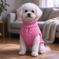 thumbnail image 2 of Dog Sweater for Small Medium Dogs, Warm Comfortable Winter Pet Clothes, Cute Knitted Sleeveless Puppy Sweater for Cats, Dog Apparel & Accessories Fall Winter by MPOISVA, 2 of 8