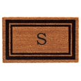 thumbnail image 1 of Calloway Mills 152961830S 18 x 30 in. Black Border Monogram Rectangular Doormat, Natural - Letter S, 1 of 1
