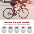 thumbnail image 3 of Bicicleta 5 uds pernos de plato Ndcxsfigh de pernos de plato de anillo doble único (plata de 6,4mm), 3 of 5