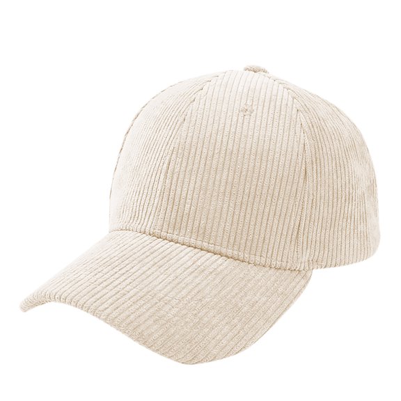 QQAMB Baseball Cap Women Men Corduroy Solid Color Sun-proof Sunhat Everyday Lightweight Unisex Adjustable Cap