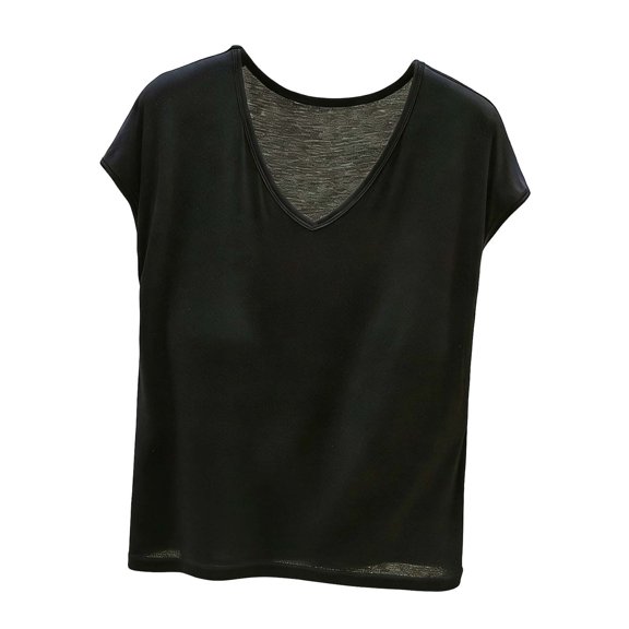 Jerdar Women's Summer Casual V Neck Shirt Short Sleeve Oversized T Shirts Daily Wear Tee Tops L
