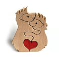 thumbnail image 1 of Wooden Hand Carved In True Love Animals Statue Family Decorationhedgehog, 1 of 5
