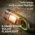 thumbnail image 2 of ZOUYUE Hand Crank Torch Solar Powered Flashlights, Rechargeable LED Handheld Flashlights Outdoor Emergency Lamp with Carabiner, 2 of 8