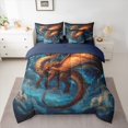 thumbnail image 2 of Homewish Magical Dragon Twin Bedding Sets 7-Piece for Teens Boys Girls,Orange Blue Bedding Comforter Set Microfiber,Universe Galaxy Breathable Sheet Sets,Luxury Bedroom Decor,Reversible, 2 of 8