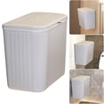 thumbnail image 4 of Cubo Basura Gran Capacidad Montado en La Pared para Baño (gris 8L), 4 of 9