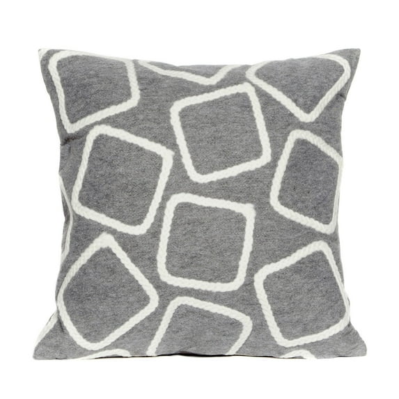 Visions I Pillow-Color:Squares Silver,Size:20"Lx20"Wx"H