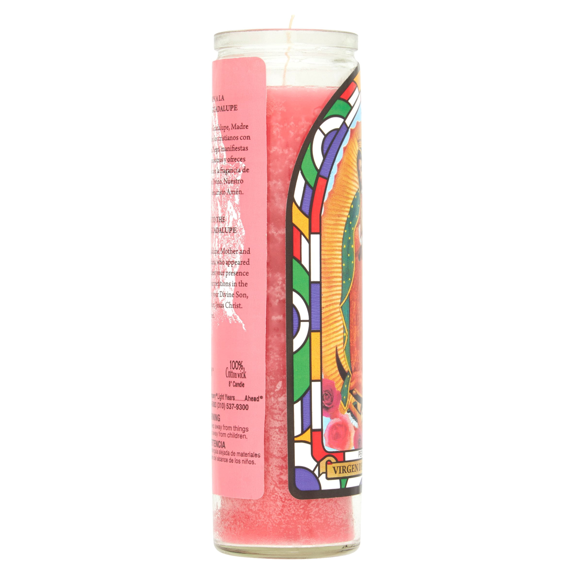 Scented Virgin Guadalupe Candle Pink