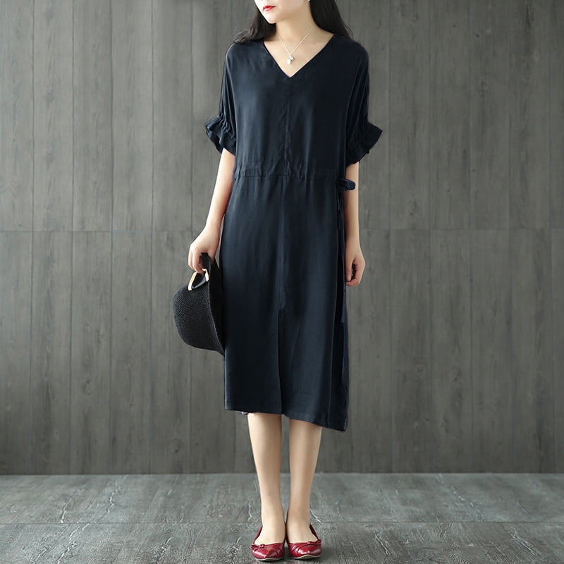 midi dress half sleeve