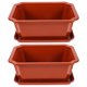 thumbnail image 3 of 2 piezas de bonsai clásicas con bandejas macetas de plástico de plástico para jardín para jardín, 3 of 5