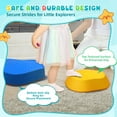 thumbnail image 2 of Beefunni 5Pcs Non-Slip Plastic Balance Stepping Stones for kids, Children's Coordination Skills Obstacle Courses Sensory Sand Toys for Toddlers,Indoor or Outdoor Play, 2 of 7