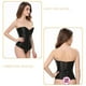 thumbnail image 5 of Corsé hasta cintura deshuesada Cincher Bustier Top Túnica sexy con botones delanteros - Negro, 5 of 5