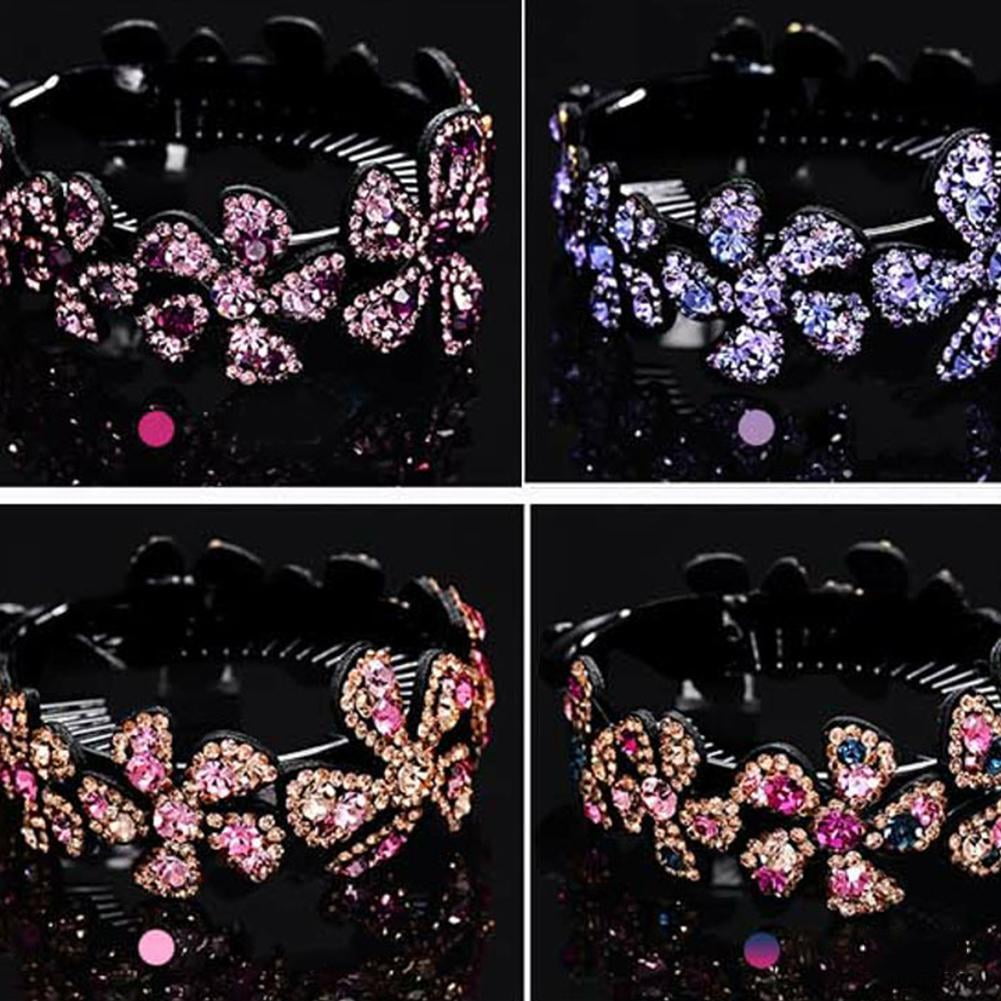 Women Girls Hair Clip Crystal Claw Ponytail Bun Holder Comb Hairpin Fashion Gift