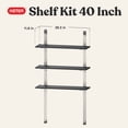 thumbnail image 3 of Keter 40" Upright All Weather Steel Utility Storage Shed Shelf Kit, Black, 3 of 13