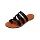 thumbnail image 2 of Zapatos de mujer Playa ligera Estilo romano Zapatillas de cuero con tiras Sandalias casuales de tacón plano Wmkox8yii  ytu2700, 2 of 7