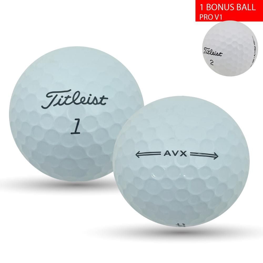 Mulligan - 60 balles de golf récupérées Titleist AVX 1 Bonus Pro V1 5A, Blanc