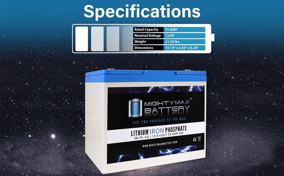 12V 75AH Lithium Replacement Battery compatible with Invacare TDX4 TDX5 Mobility - 3 Pack