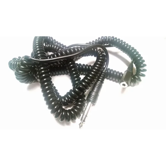 15' Coiled Headphone Extension Cable 1/4" Plug To Jack 4H2-222 1 Pc