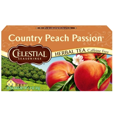 (3 pack) (3 Boxes) Celestial Seasonings Herbal Tea, Country Peach Passion, 20 Count