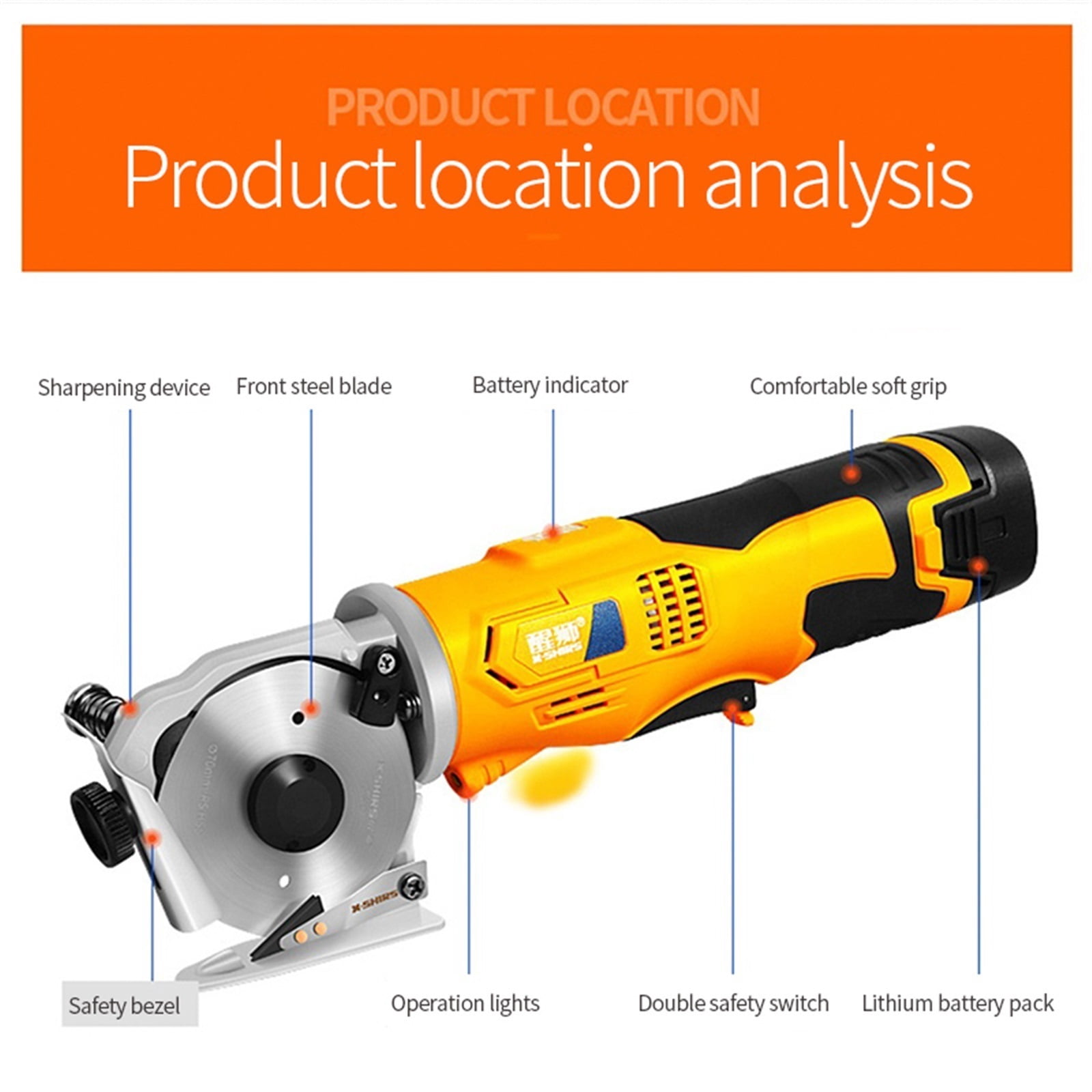 16.8V Cordless Electric Scissors electric Cloth Knife Fabric Cutting Tools Rechargeable Sewing Handheld Scissors Tailors Cutter - Multi-Animal Use