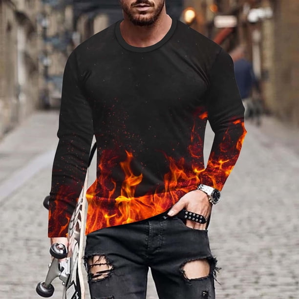 Blusas y camisas de manga larga con cuello redondo Nueva camiseta deportiva casual de manga larga para hombre Blusas y camisas de manga larga con cuello redondo Blusa para hombre