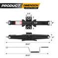 thumbnail image 5 of Magshion 2.5 Ton Scissor Jack Set of 4, 5000lbs Heavy Duty Car Jack Lift Kit with Handle, RV Trailer Stabilizer Leveling Scissor Jacks Set, Black, 5 of 10