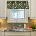 thumbnail image 2 of Yayeee Kitchen Valance Rod Pocket 54" x 18" Living Room Window Curtain, Green Flowers Pattern, 2 of 6