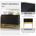 thumbnail image 5 of Atumon Black Accent Cabinet with 2 Doors, Buffet Cabinet with Adjustable Shelves, Modern Storage Cabinet with Gold Metal Legs, Wood Storage Cabinet Furniture for Living Room Entryway Dining Room, 5 of 10