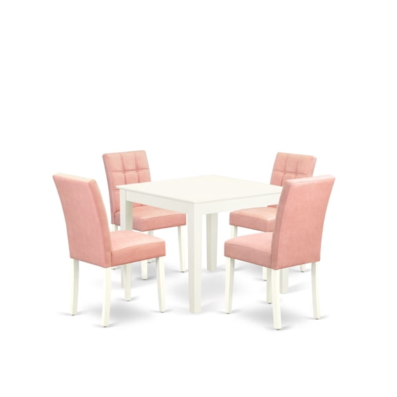 East West Furniture 5 Piece Dinette Table Set consists A Kitchen Table