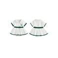 thumbnail image 2 of BemeyourBBs Newborn Baby Girl Golf Outfits Infant Girls Summer Clothes Romper Dress Half Button Collared Short Sleeve Bodysuit Dress, 2 of 9