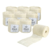 Love, Laugh, Craft Jute Burlap Roll, Finished Edges, 3"W x 5-Yards, 9-Pk, Precut, White