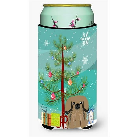 

Merry Christmas Tree Pekingnese Tan Tall Boy Beverage Insulator Hugger