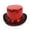 #01Red, variant on Sequin Top Hat Jazz Fedora hat Pork Pie Hat Ringmaster Hat Magician Top Hat Bowler Top Hat Magician Performed Hat Black