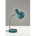 thumbnail image 3 of Mainstays LED Gooseneck Desk Lamp with Catch-All Base & AC Outlet, Aqua, 3 of 12