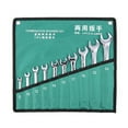 thumbnail image 1 of Chrome Vanadium Steel Combination Wrench Set with Mirror Polished Finish - 10-Piece/14-Piece Options, Long Handle for High Torque, Open & Box End Design, Sizes Range from 8mm to 24mm, 1 of 6