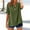 Army Green, variant on Busydd Plus Size Womens Tops S-5XL Casual Solid Color V Neck Summer Tops for Women Trendy Short Sleeve Going Out Tops for Women Oversized Versatile Linen Tops