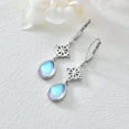 thumbnail image 3 of CACA LADY Moonstone Earrings Celtic Earrings 925 Sterling Silver Moonstone Jewelry for Women, 3 of 5