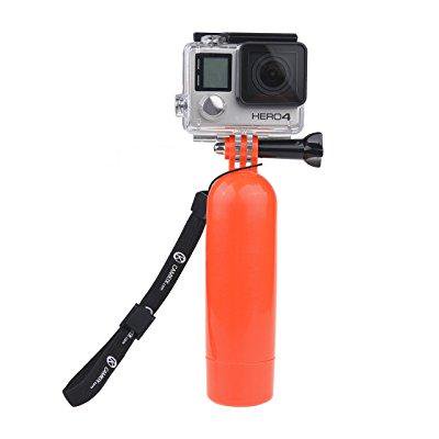 floating hand grip for gopro hero 5 black and session, hero 4 session, black, silver, hero+ lcd, 3+, 3, 2, 1 - floating hand grip with camera and tripod/pole mount / includes thumb screw and