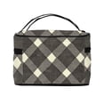 thumbnail image 3 of Handbag Travel Bag Cosmetic Bag 9×6.3×6.7in Multi-Function Bag Large Capacity For Camping Travel Family Travel Argyle Plaid Dimgray_95746_3, 3 of 6