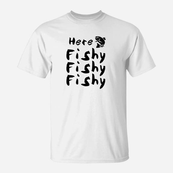 Dad Fishing Shirt Here Fishy Fisherman Love Fishing Premium TShirt