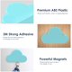 thumbnail image 3 of Gancho adhesivo magnético de pared azul, [paquete de 2] llavero de pared con fuertes imanes en forma de nube, gancho de pared para llaves para el hogar, la oficina y la sala de estar, 3 of 5