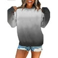 thumbnail image 2 of Mingw Colored Long Sleeve Tees for Women Long Sleeves Crewneck Loose Fit Tee Gradient Cozy Flexible Shirts for Fall Season Essential, 2 of 4
