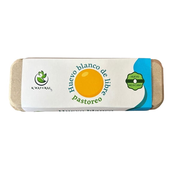 Huevo Libre Pastoreo K'Natural Blanco 12 pzas