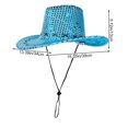 thumbnail image 2 of Slccxzc Sparkly Sequin Cowboy Hat Glitter Western Party Hat, 2 of 7