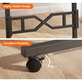 thumbnail image 4 of Small Standing Desk with Wheels, 29.5-45.3 Inch Adjustable Height, Portable Treadmill Desk, Rolling Computer Table for Walking Pad with a Cup Holder and a Hook, 4 of 8