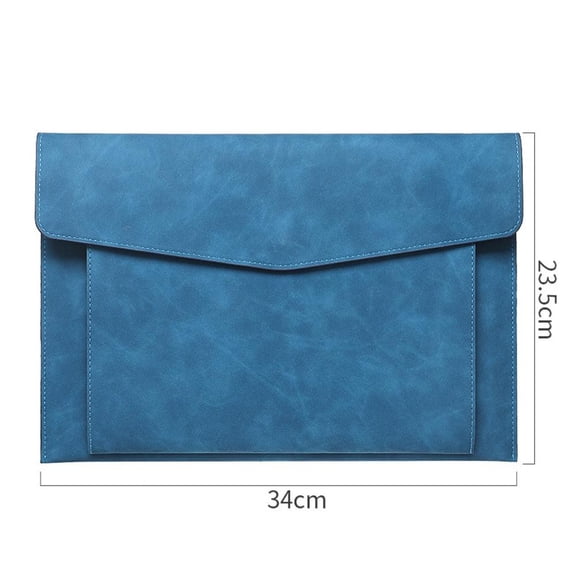 A4 File Bag Double Layer Leather Document Pouch with Handle Fashion Briefcase Data Contract Bill File Bag School Office Supplies