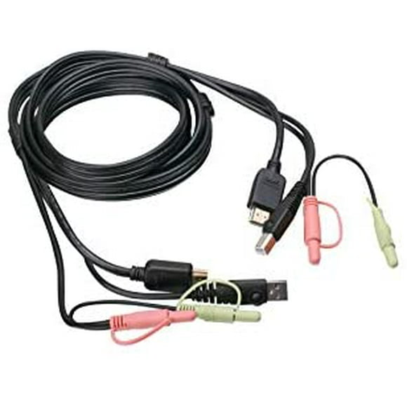 IOGEAR Câble USB HDMI KVM avec Audio (TAA) 6 Pieds, G2L802U