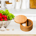 thumbnail image 5 of Premium Bamboo Salt Container, Salt Cellar with Magnetic Swivel Lid - Salt Box with Spoon, 5 of 5