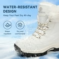 thumbnail image 6 of Stepedia Women's Snow Boots Waterproof Winter Boot Warm Cozy for Cold Weather Non Slip Faux Fur, White, 6 of 8